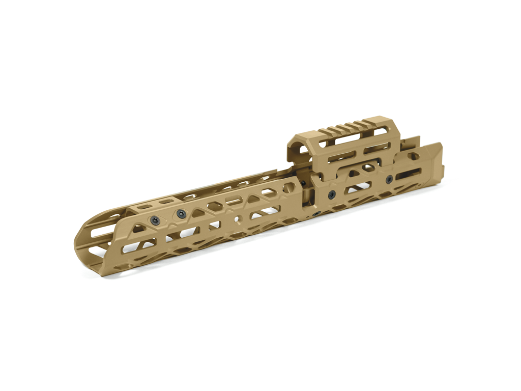 kruk-crc-101299-3 Kruk CRC 1U004A дълъг M-LOK хендгард с късо покритие на газова тръба за AK – Coyote Tan
