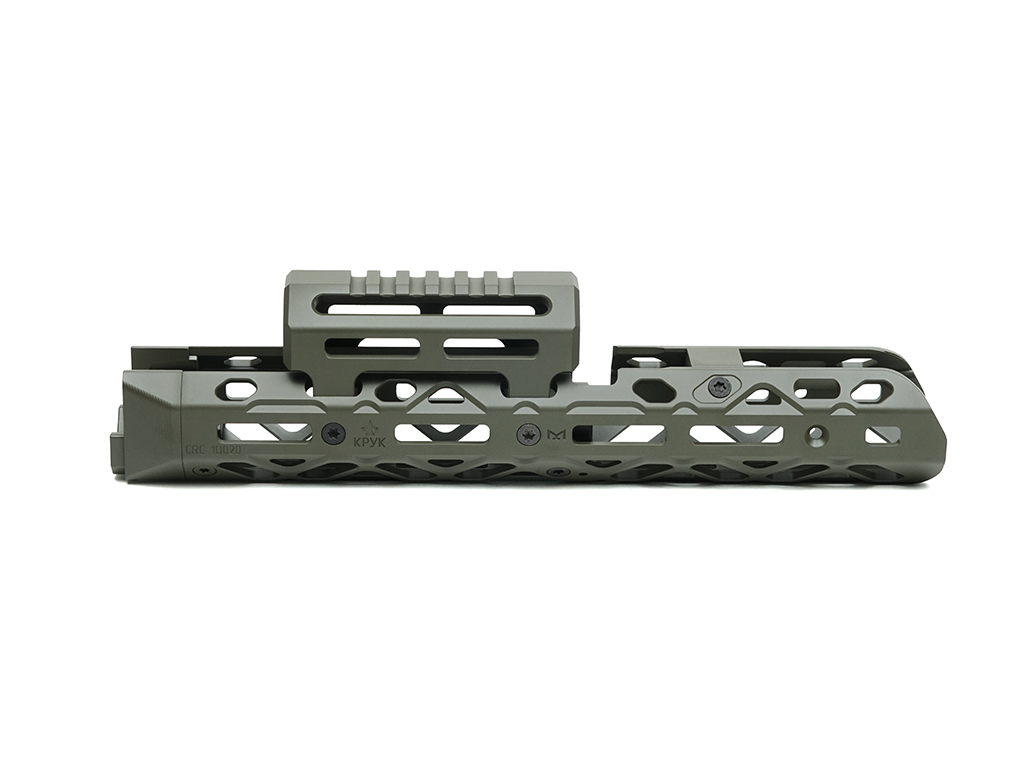 kruk-crc-101306-2 Kruk CRC 1U020A Среден M-LOK хендгард с късо покритие на газовата тръба за AK – OD Green