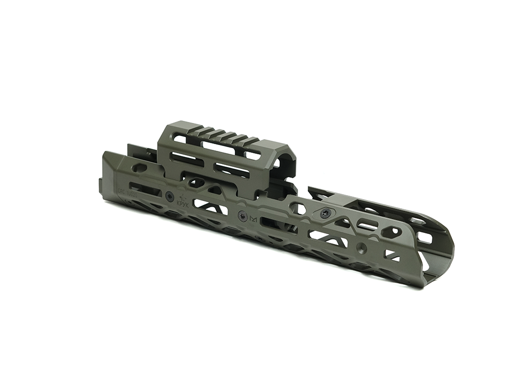 kruk-crc-101306-3 Kruk CRC 1U020A Среден M-LOK хендгард с късо покритие на газовата тръба за AK – OD Green