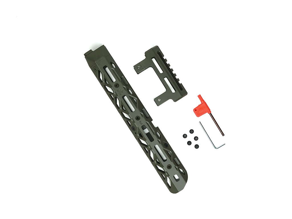 kruk-crc-101306-4 Kruk CRC 1U020A Среден M-LOK хендгард с късо покритие на газовата тръба за AK – OD Green